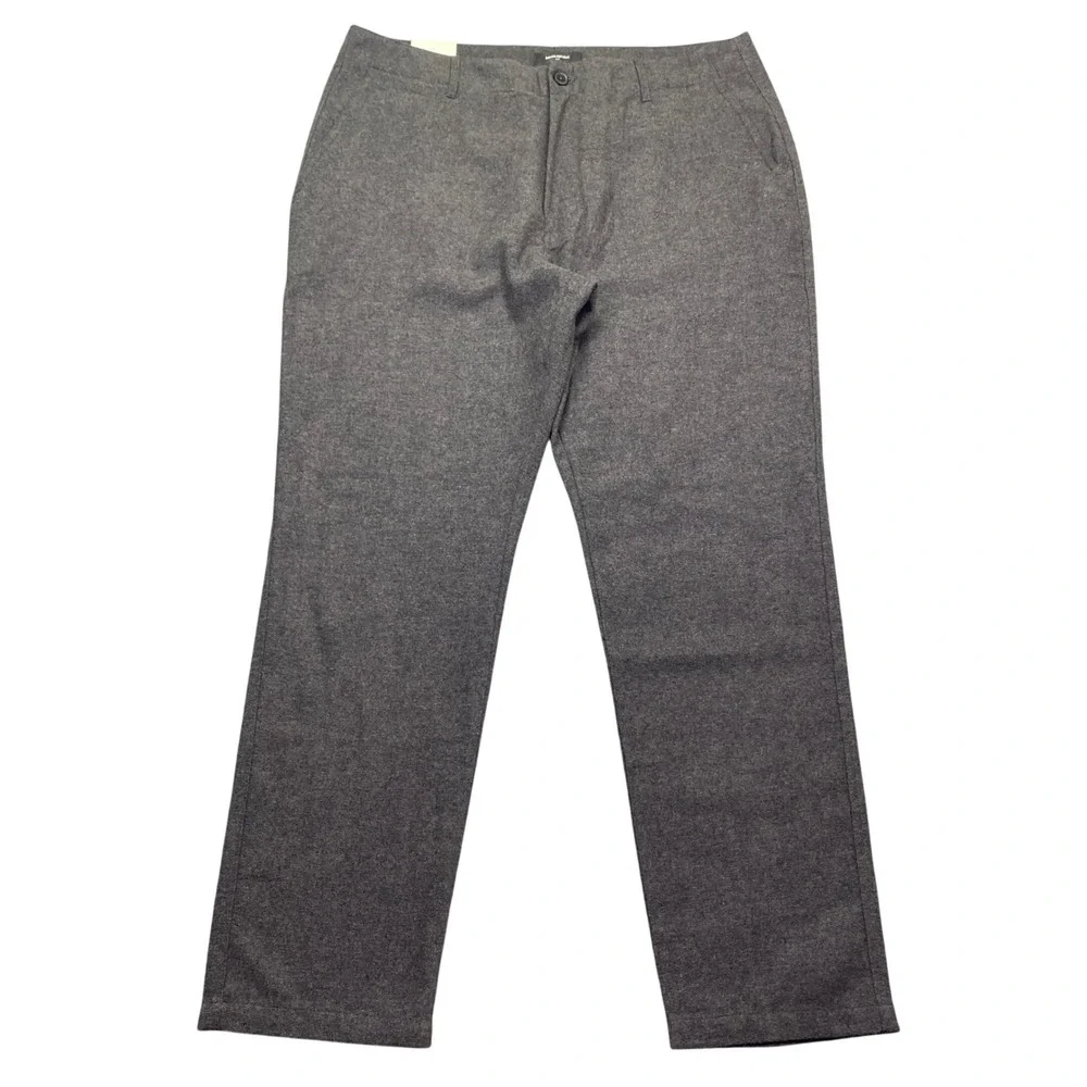 Banana Republic Mens Slim Pant Sz 36 Charcoal Gray Wool Blend Dress Trousers NEW